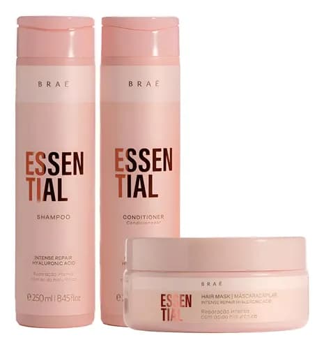 Kit Braé Essential Shampoo 250ml + Condicionador 250ml + Máscara 200g por R$ 135,97 (com cupom)