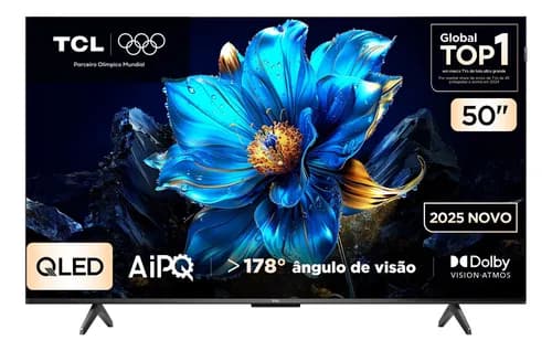 Smart TV 50 Polegadas TCL 50P7K 4K QLED Google TV
