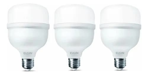 Kit 3 Lâmpadas LED Alta Potência 40W Branco Frio