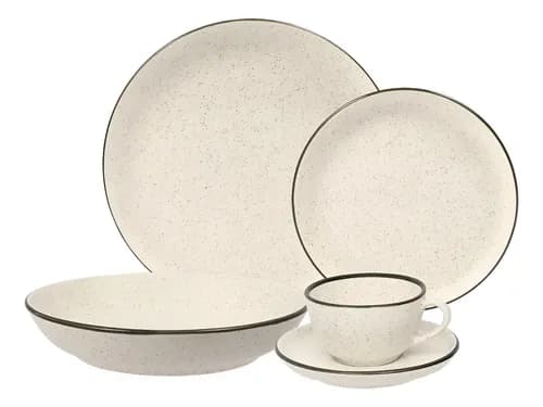 Aparelho de Jantar e Chá Oxford Flat Duna 20 Peças Multicor com Cupom