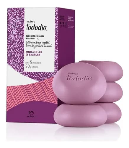 Sabonete Natura Tododia Ameixa e Flor de Baunilha 5 Unidades 90g