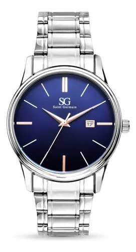 Relógio Masculino Clássico Saint Germain Prata 42mm com Cupom (Pix)