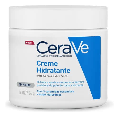 CeraVe Creme Hidratante 454g Sem Perfume (Corpo e Rosto) com Cupom