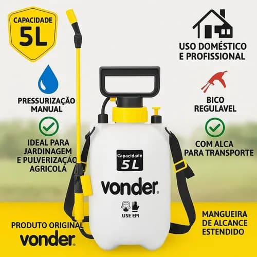 Pulverizador Lateral Vonder 5L Manual Branco
