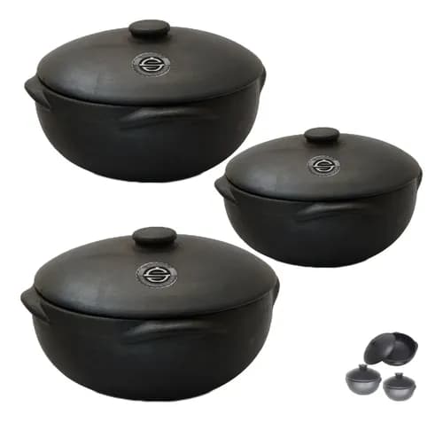 Kit de Panelas de Barro Capixaba 3-2-1 (Nº 3, 2 e 1) por R$ 127,80 no Pix com cupom