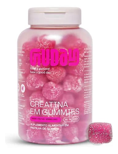Creatina Monohidratada Guday Gummies 60 Un Frutas Vermelhas