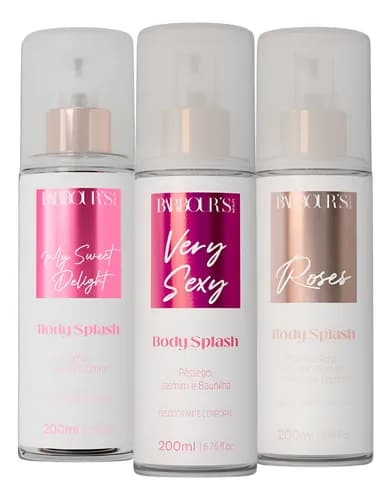 Kit 3 Body Splash Barbour's Beauty Very Sexy/Delight/Roses (3 unidades) com cupom MELIBELEZA