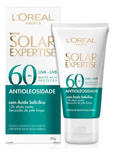 Protetor Solar Facial L'Oréal Solar Expertise Antioleosidade FPS 60 40g (Sem Cor) com cupom LOREALNOMELI