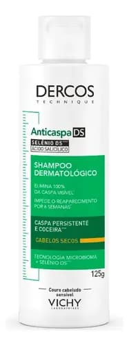Shampoo Anticaspa Vichy Dercos Intensivo Cabelos Secos 125g