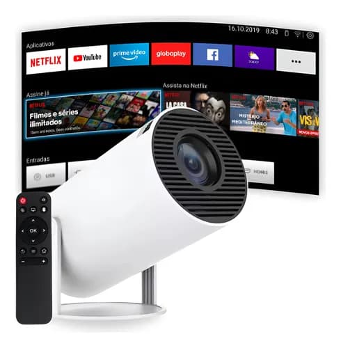 Projetor Portátil 4K Android 11 Smart WiFi 5G