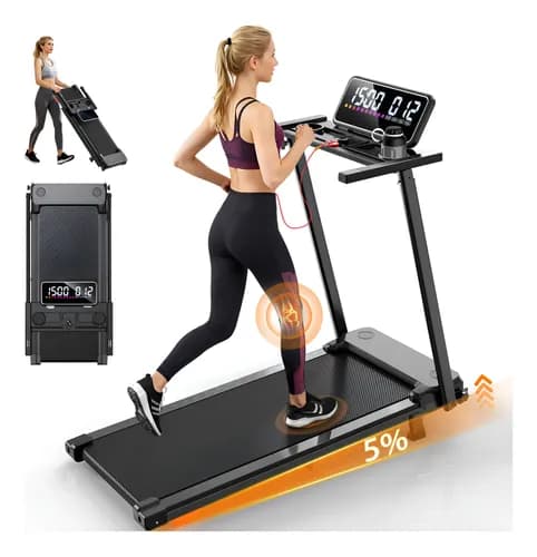 Esteira Elétrica Ergométrica Dobrável 12 km/h com Tela LED Bivolt