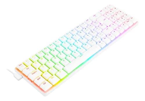 Teclado Mecânico Redragon Ashe RGB Lunar White Azul
