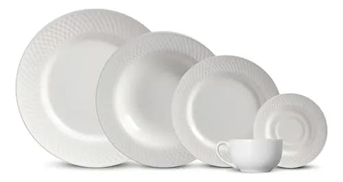 Aparelho de Jantar Alleanza Split White 30 Peças Branco com cupom OFERTASMELI