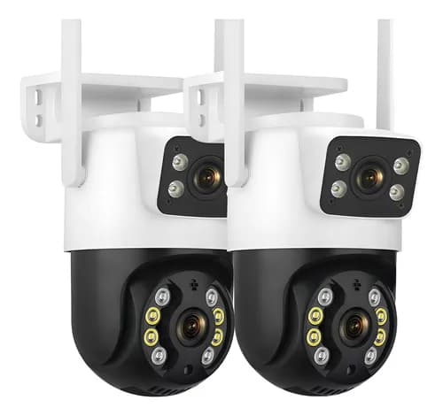 Kit 2 Câmeras Segurança A31 Icsee Lente Dupla Prova D'água