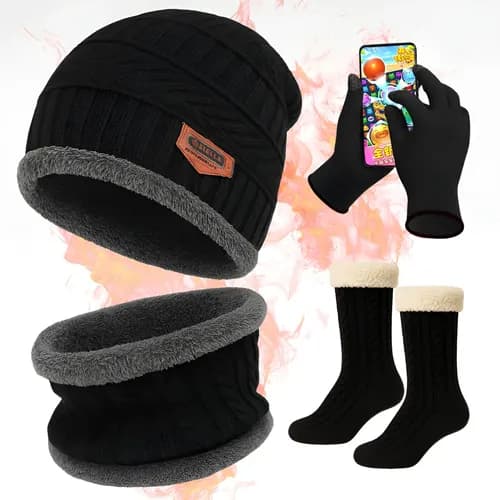 Kit Inverno Unissex (Touca + Luva + Cachecol + Meia Térmica) por R$ 28 cada (Leve 2) no Mercado Livre