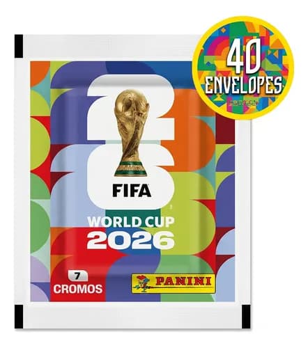 Kit 40 Envelopes (280 Figurinhas) Album Copa do Mundo 2026 Panini