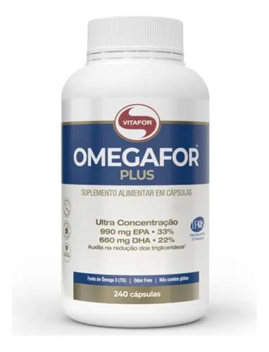 Omegafor Plus Vitafor Ômega 3 EPA e DHA 240 Cápsulas por R$ 190