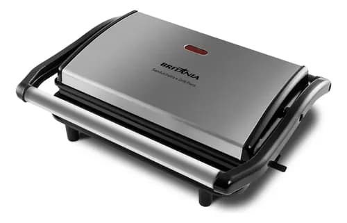 Sanduicheira e Grill Britania BGR27I 2 em 1 850W Inox por R$ 96,50 com cupom