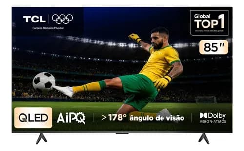 Smart TV TCL 85 Polegadas 4K QLED Google TV HDR10+ Dolby Atmos 85P7K