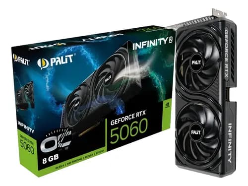 Placa de Vídeo Palit GeForce RTX 5060 Infinity 2 OC 8GB por R$ 2.249 com cupom