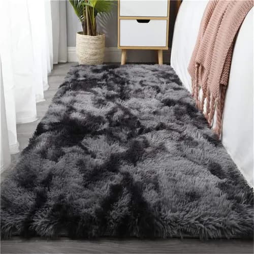 Passadeira Corredor 2,00x0,60 Tapete Super Peludo Cinza Mesclado