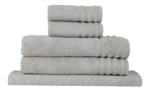 Jogo de Toalhas Fio Penteado Margex 5 Peças Algodão