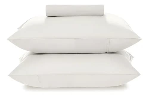 Jogo de Cama Queen Karsten 3 Peças 160 Fios 100% Algodão Branco por R$ 131 (com cupom)