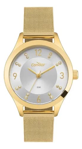 Relógio Condor Feminino CO2035NQT/4K Dourado/Prata por R$ 139 no Pix