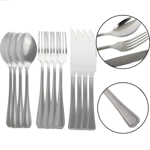 Faqueiro Inox Prata Luxo para Cozinha e Mesa Posta por R$ 20