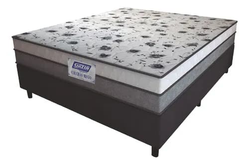 Cama Box Casal + Colchão Gazin Espuma D33 Fort 138x188x59cm (até 150kg/pessoa) por R$ 749 no Pix