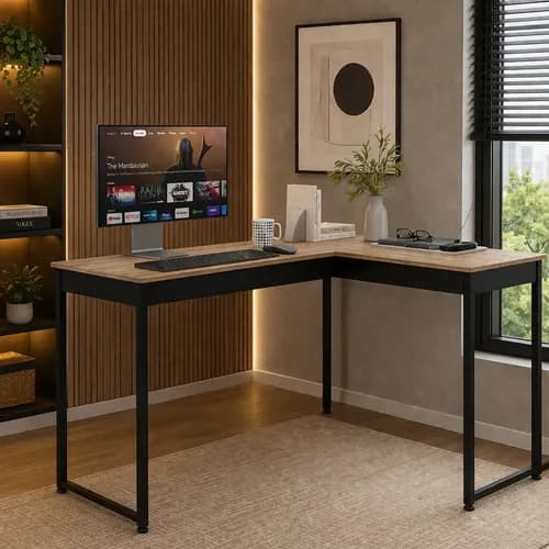 Mesa em L de Canto para Estudo/Home Office Modelo Pier por R$ 118 no Pix com cupom