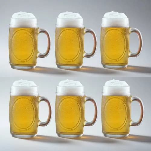 Kit com 6 Canecas de Chopp em Vidro 350ml por R$ 42,90