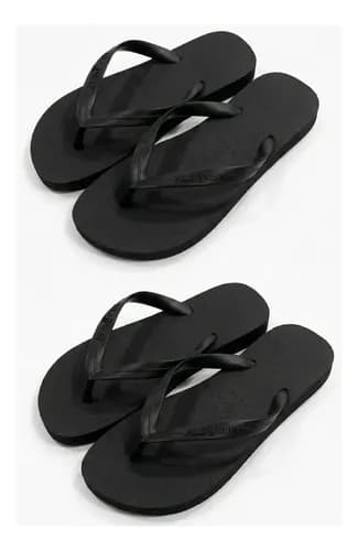 Kit 2 Chinelos Polo Wear Borracha Confortável Preto