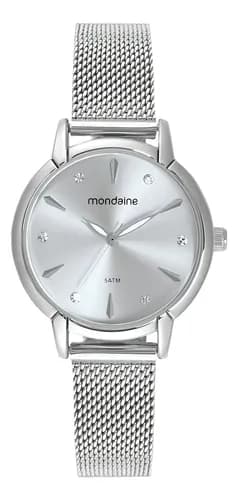 Relógio Mondaine Feminino Analógico Prateado 32703l0mvne1