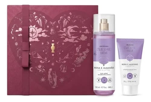 Combo Presente Dia dos Namorados Cuide-se Bem Rosa e Algodão por R$ 91,08 (cupom SOHOJE)