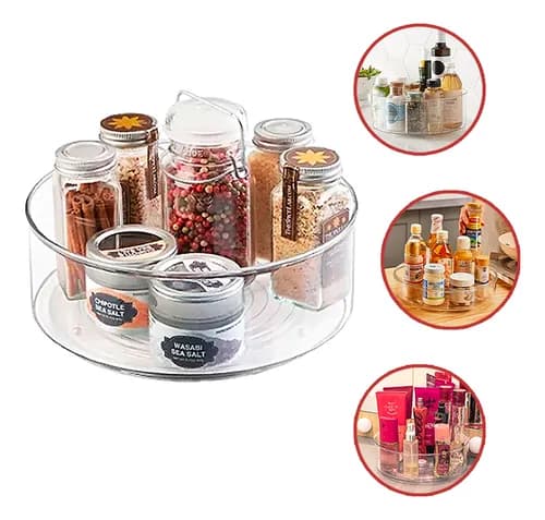 Organizador Giratório Multiuso Acrílico Transparente