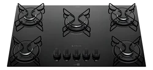Cooktop 5 Bocas a Gás Atlas Agile Up Mega Chama Preto por R$ 344,01 no Pix