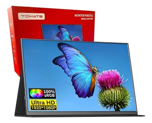 Monitor Portátil Tomate MTM-1506 15,6" Full HD IPS USB-C/HDMI por R$ 322