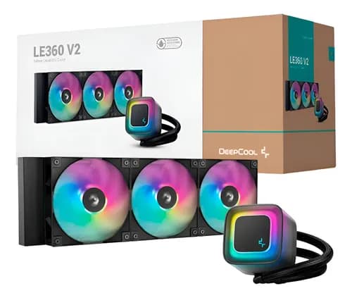 Water Cooler DeepCool LE360 V2 360mm ARGB Preto (Anti-Leak) por R$ 356
