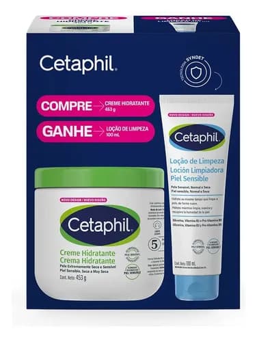 Kit Cetaphil Loção de Limpeza 100ml e Hidratante 453g
