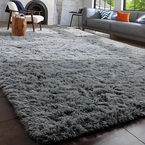 Tapete Felpudo Pelo Alto 2,00x1,50 Cinza (Sala/Quarto) Casa Laura Enxovais por R$ 50 com cupom