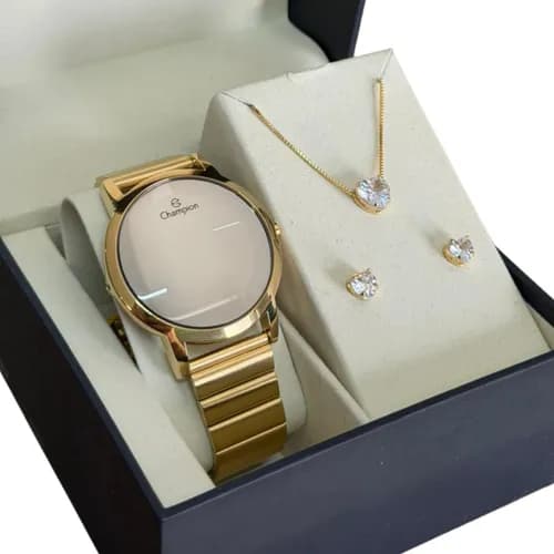 Relógio Feminino Champion LED Digital CH40099M Dourado