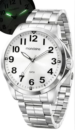 Relógio Mondaine Masculino Analógico Prata