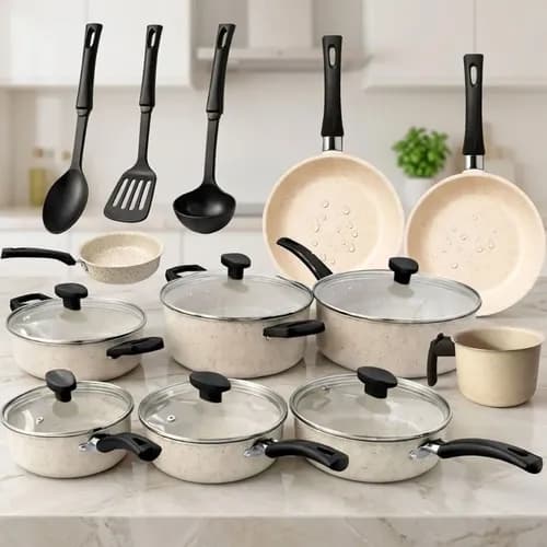 Jogo de Panelas 13 Peças Antiaderente Kit Cozinha Completa