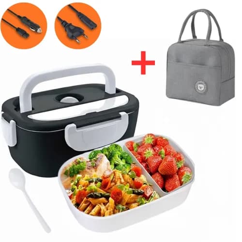 Marmita Eletrica Termica 1,5L Bivolt + Veicular 12V/24V com Bolsa Termica por R$55,60