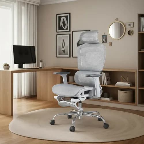 Cadeira de Escritório Ergonômica Luvinco Mônaco BT07 com Apoio para Pés e Suporte Lombar