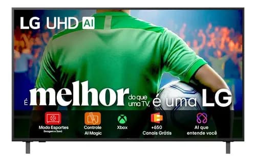 Smart TV LG 86" 4K UHD UA85 (webOS 25, HDR10 Pro, α7 AI Gen8) por R$ 5.669 no Pix (cupom)