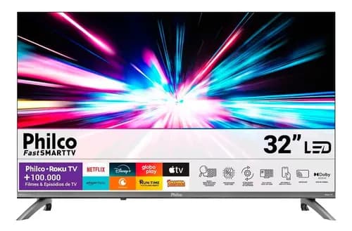 Smart TV Philco 32" HD Roku TV HDR10 P32CRB por R$ 697 no Pix (cupom TVCASASBAHIA)