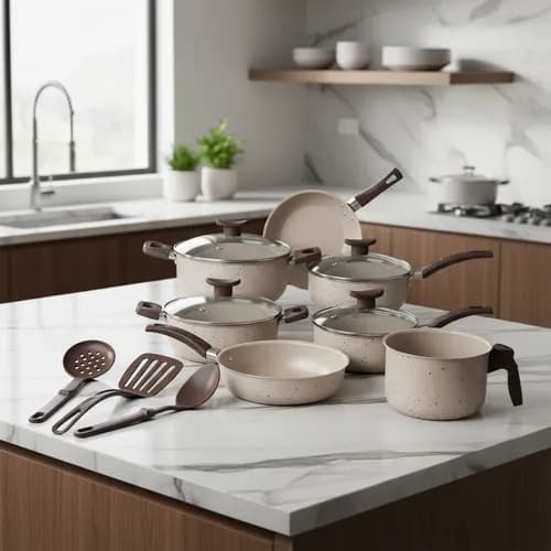 Jogo de Panelas Teflon 10 Peças Bianco Premium