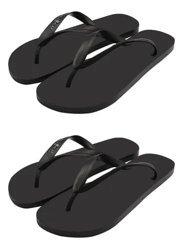 Kit 2 Chinelos Polo Wear Borracha Confortável Preto